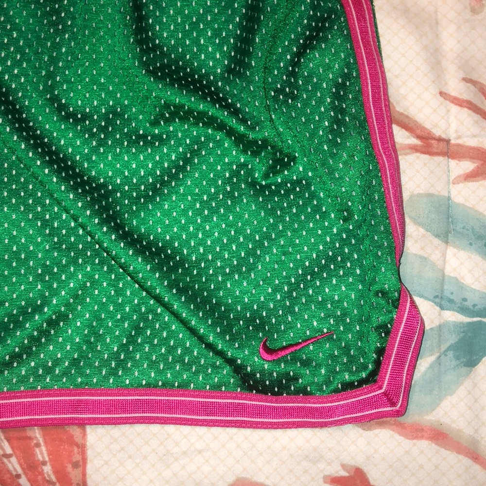 Nike size small green and pink mesh shorts
